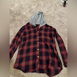 M hooded flannel